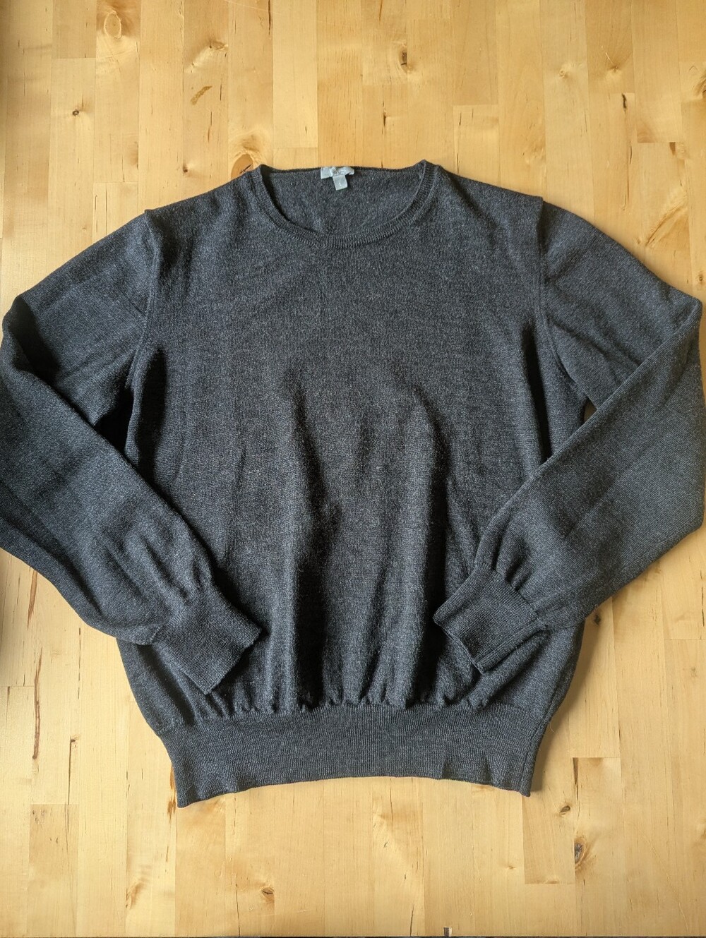 OVS 100% Merino Wool Crew Neck Sweater - Charcoal Grey Super Soft